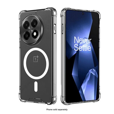 SaharaCase Venture Series MagSafe Wallet Case for OnePlus 13R, Shock Absorbing, Clear/Scorpion Black (CP00803)