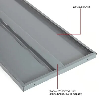 Global Industrial Steel Storage Cabinet, 36"W x 18"D x 72"H, Gray (237635GY)