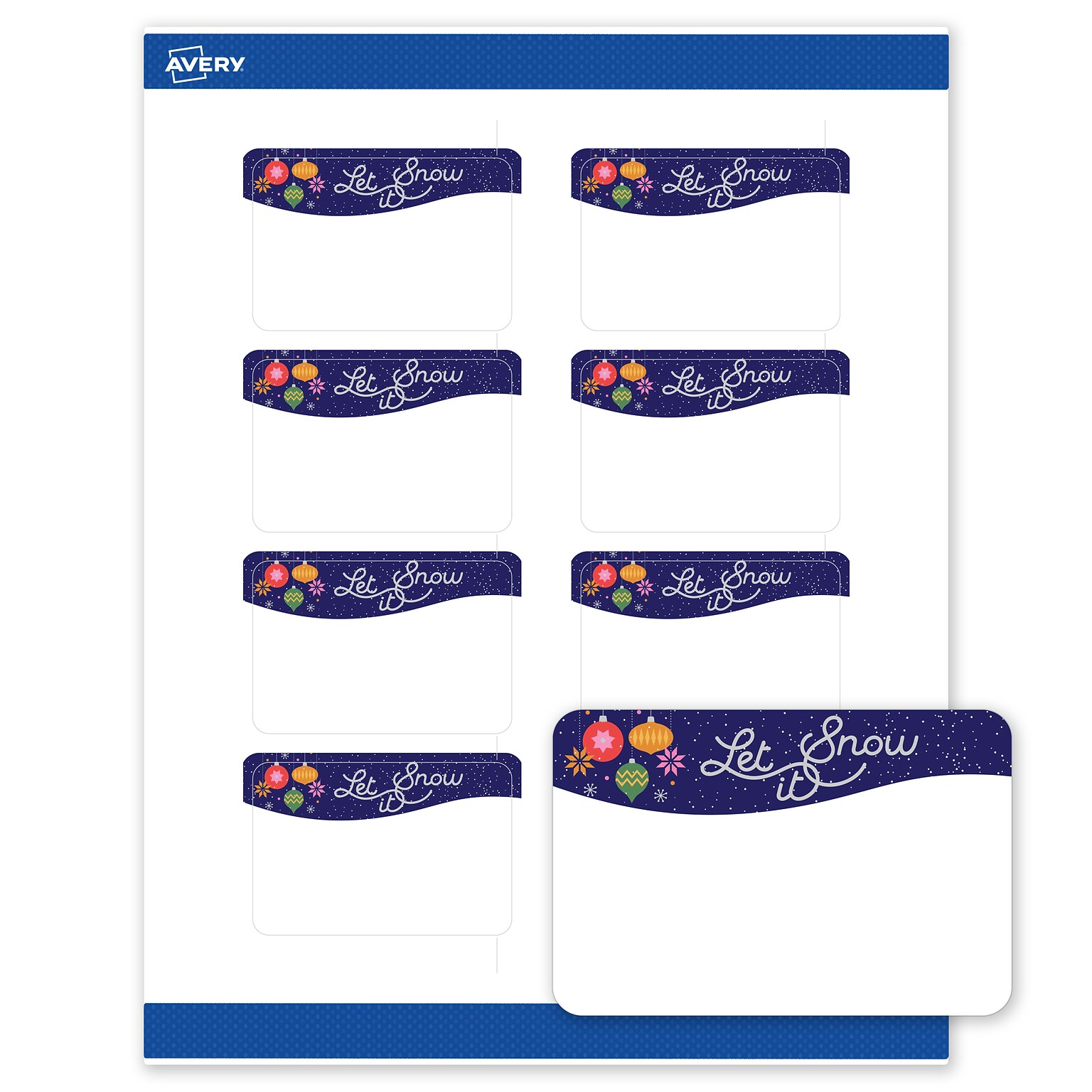 Avery Rectangle Multipurpose Labels, 2 x 3, White, 80/Pack (19479370442)