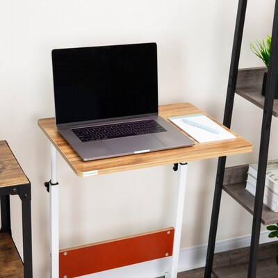 Mind Reader 21.75" Adjustable Standing Desk, Brown/White (OBRJUST-BRN)