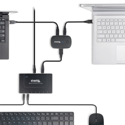 Plugable USB 2.0 Switch for USB Device Port Sharing Between Two Computers (USB2-SWITCH2)