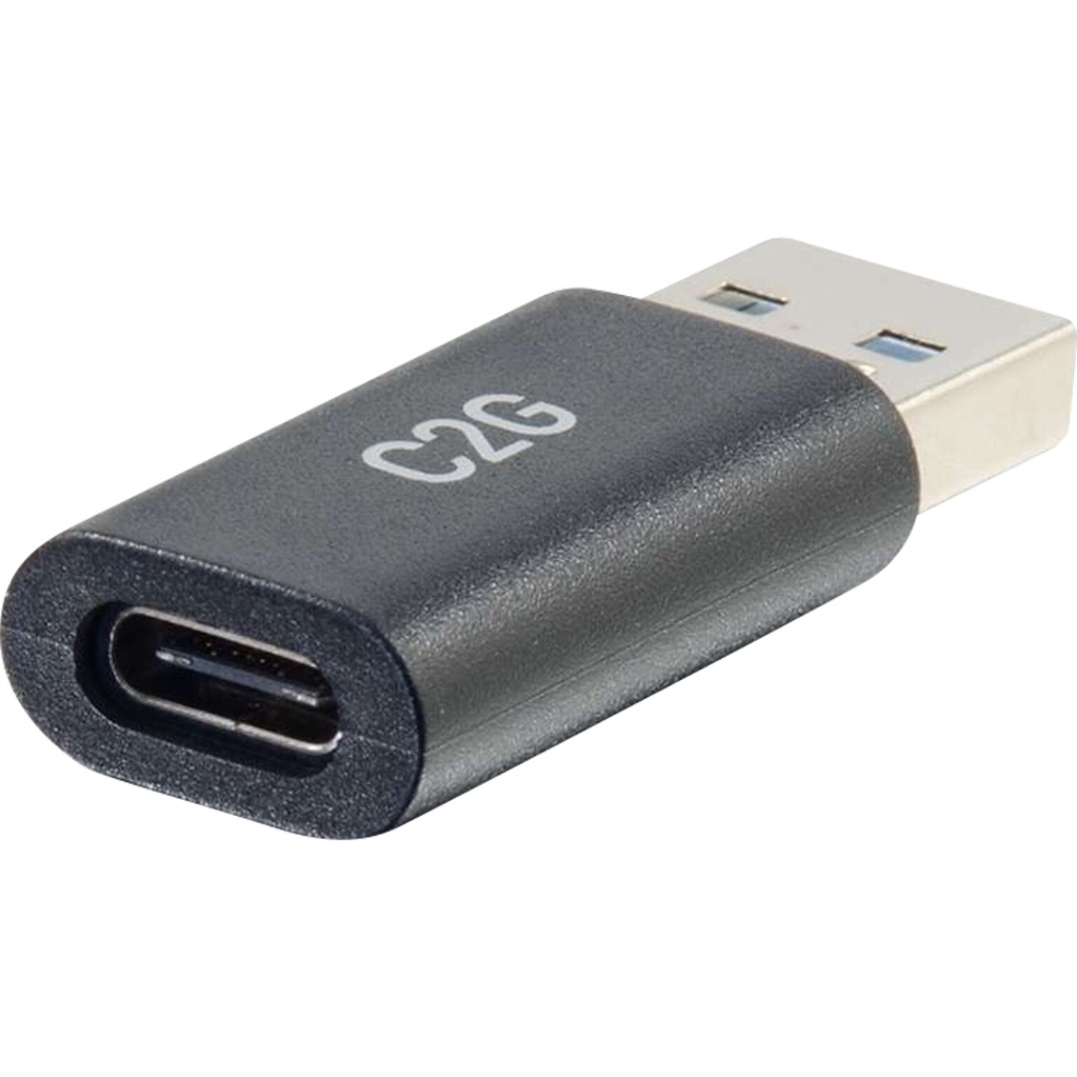 C2G Cables to Go SuperSpeed USB-C to USB-A Converter, Female to Male, Black (54427)