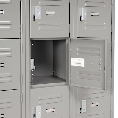 Global Industrial Capital 78"H 6-Tier 3-Column Box Locker, Gray (269697GY)
