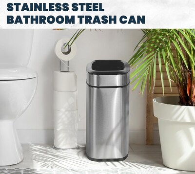Alpine Industries Stainless Steel Trash Can with Liner, 5.3 Gallon (ALP470-20L)