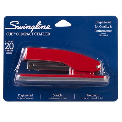 Swingline Cub Desktop Stapler, 20-Sheet Capacity, Rio Red (S701070)