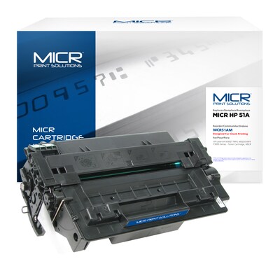 MICR Print Solutions Compatible Black Standard Yield Toner Cartridge Replacement for HP 51A