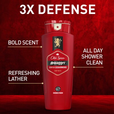 Old Spice Red Zone Body Wash, Swagger Scent, 3 fl. oz., 24/Carton (86423)