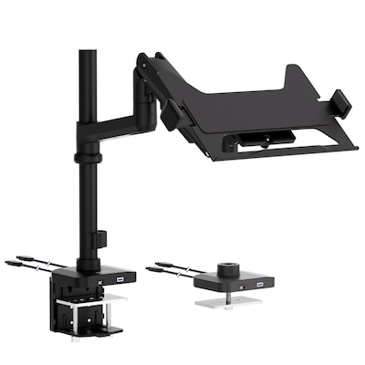 Mount-It! Laptop Desk Mount with Pole and Gas Spring Arm for 11.6 to 17.3 Laptops, Holds Up to 19.