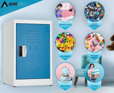 AdirOffice 24"H Single Tier Blue Storage Locker (ADI629-02-BLU-DL)