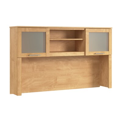 Bush Home Somerset 60 W Desk Hutch, Storage Shelves for Office Desk, Maple Cross (WC81431)
