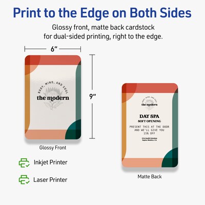 Avery Integrated Cards, 6" x 9", Glossy White, 50/Box (95353)