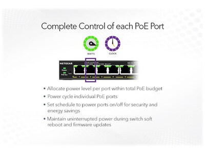 Netgear Plus 8-Port Gigabit Ethernet Managed Switch, Gray (MS108EUP-100NAS)