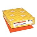 Exact Brights Colored Paper, 20 lbs., 8.5 x 11, Bright Tangerine, 500 Sheets/Ream (WAU26731)