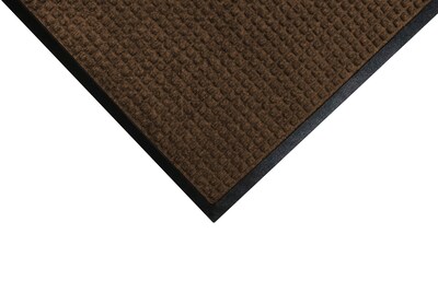 M+A Matting WaterHog Squares Classic Mat, Smooth, 6 x 10, Dark Brown (20052610170)