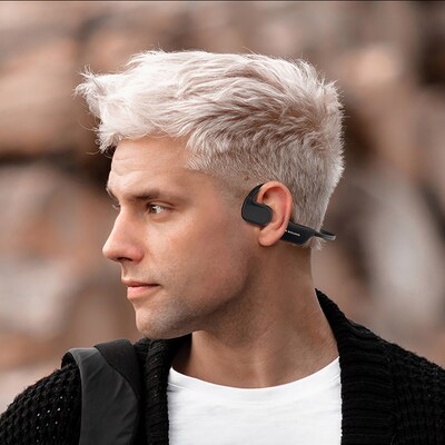 OPN Sound Aperto Wireless Open-Ear Neckband Headphones with Microphone, Bluetooth, Black (OS1000DA)