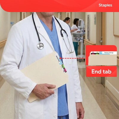 Staples® Reinforced Classification Folder, Letter Size, Manila, 50/Box (ST18357/TR18357)