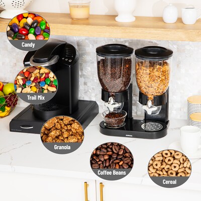 Mind Reader Food Storage Dispenser, Black (CEREALD2-BLK)