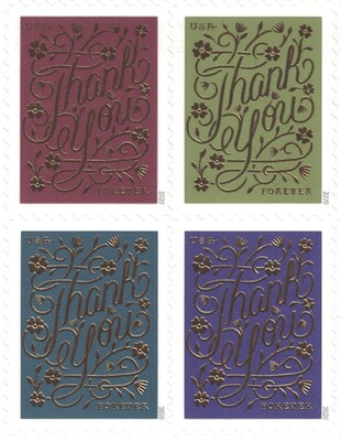 USPS Thank You Forever 20 Postage Stamps (FOR-THANKYOU-20)