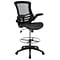 Flash Furniture Mesh Ergonomic Drafting Chair with Adjustable Foot Ring and Lumbar Support, Black (B