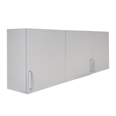 Vivacomfort 24'' H x 72" W Wood Wall Mounted Cabinet, 3-Doors, Gray (902WALL72GRY-MK)
