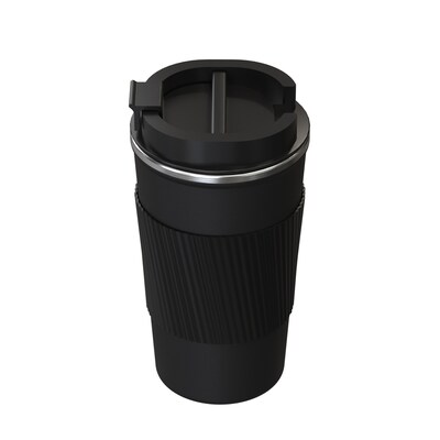 Outdoors Professional Stainless Steel Double-Walled Vacuum Insulated Coffee Cup, 17.2 oz., Black (OU