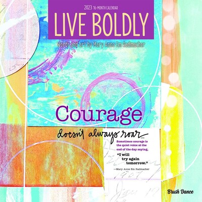 2023 Brush Dance Live Boldly 12 x 12 Monthly Wall Calendar (9781975454548)