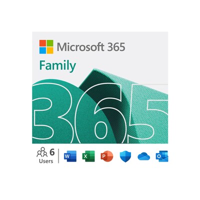 Microsoft 365 Family 12-Month Subscription for 6 Users, Windows/Mac/Android/iOS, Download  (6GQ-00091)