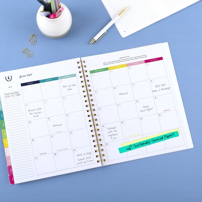 2026-2027 AT-A-GLANCE Simplified by Emily Ley Happy Stripe 8.5" x 11" Academic Weekly & Monthly Planner (EL49-905A-27)