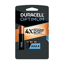 Duracell Optimum AAA Alkaline Battery, 4/Pack (OPT2400B4PRT)