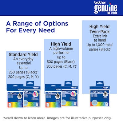 Brother LC501XL Cyan High Yield Ink Cartridge (LC501XLCS)