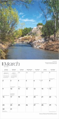 2025 BrownTrout Arizona National Parks & Monuments 12" x 12" Monthly  Wall Calendar (9781975476007)