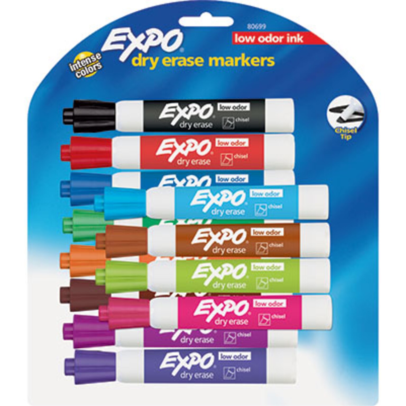Expo Dry Erase Markers, Chisel Tip, Black, 72/Pack