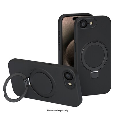 SaharaCase Venture Series Silicone Phone Case for iPhone 16e, Shock Absorbing, Scorpion Black (CP00810)