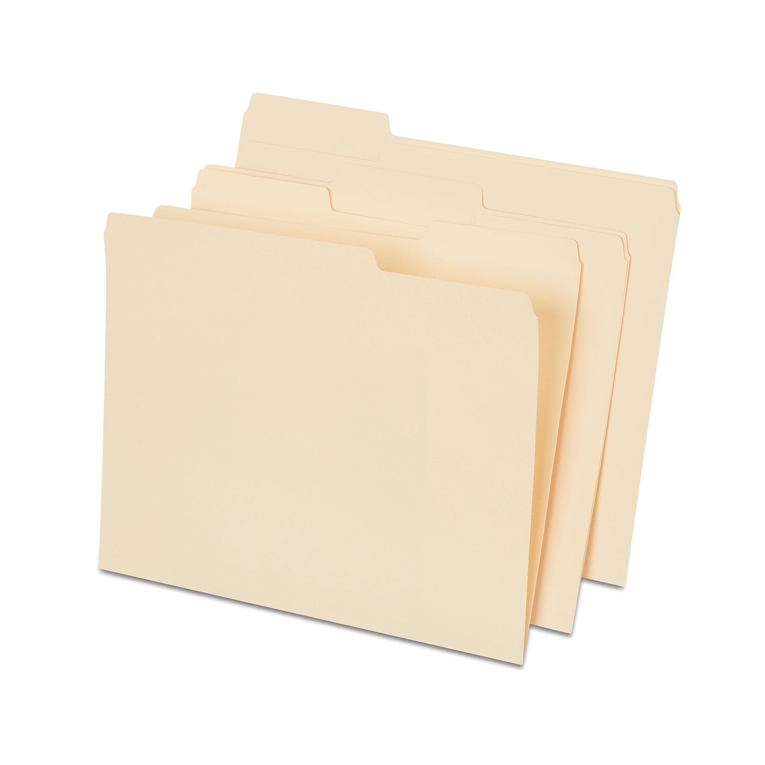 Staples 30% Recycled File Folders, 1/3-Cut Tab, Letter Size, Manila, 100/Box (ST22939-CC)