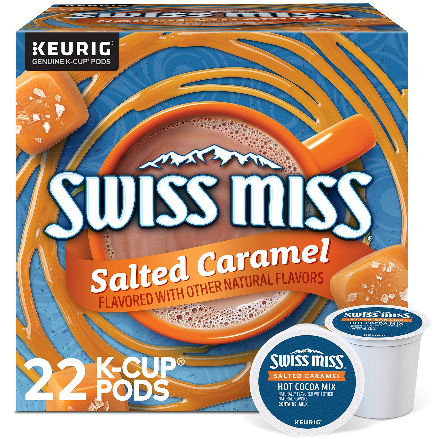 Swiss Miss Salted Caramel Hot Cocoa, Keurig® K-Cup® Pods, 22/Box (5000369264)