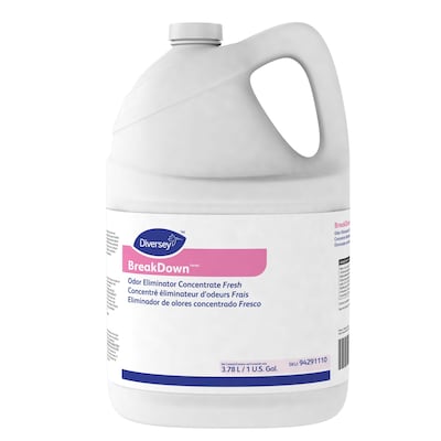 Diversey BreakDown Odor Eliminator Concentrate, Fresh, 1 Gallon, 4/Carton (94291110)