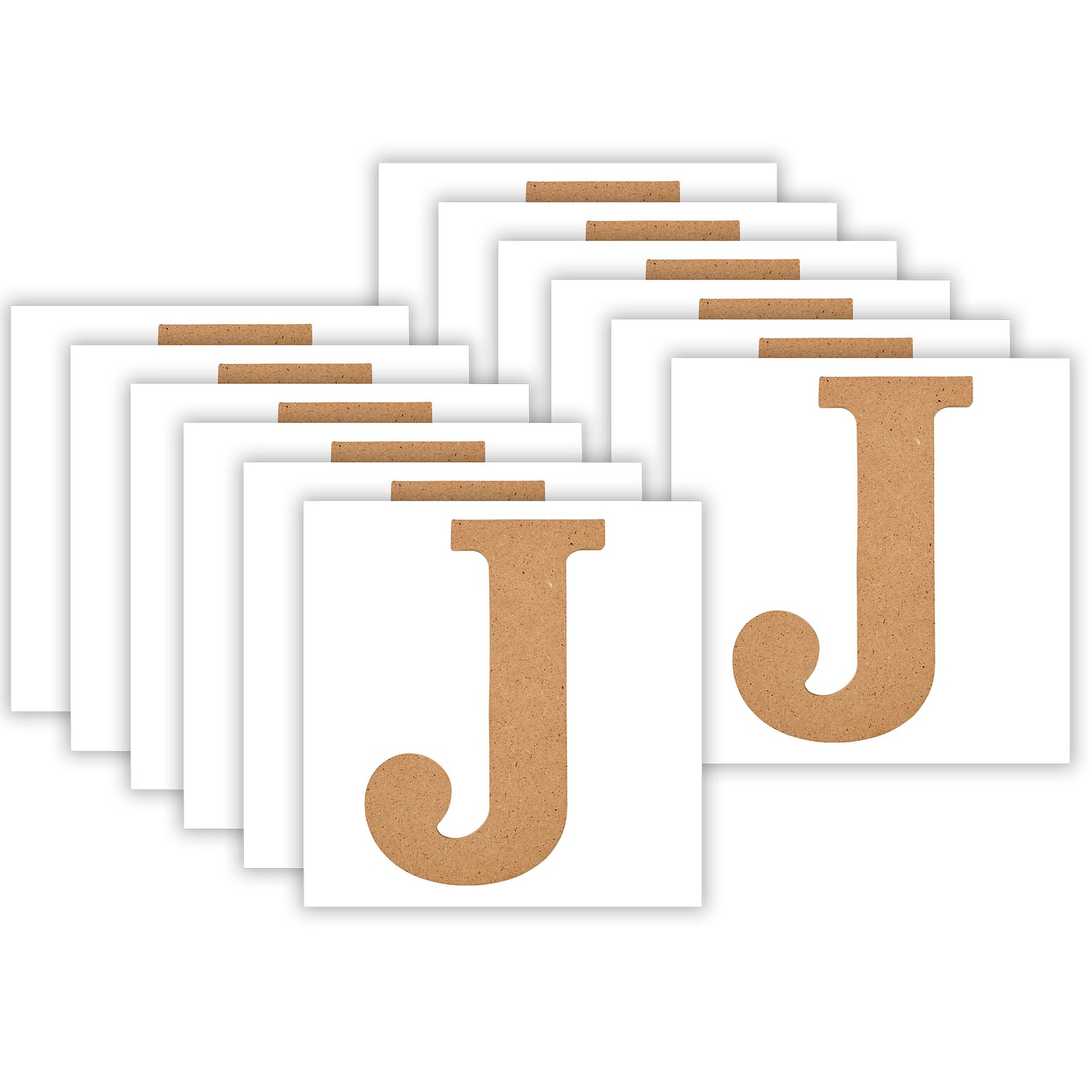 Plaid MDF Letters, 5, Brown Oxide, 12/Pack (PDE63563-12)
