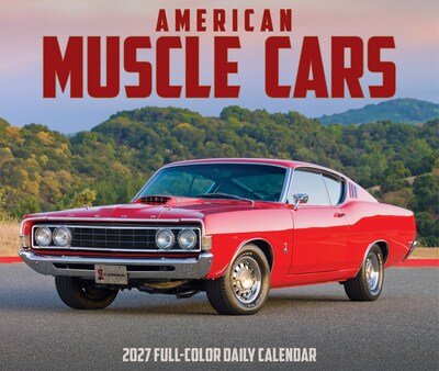2027 Willow Creek American Muscle Cars 6.2" x 5.4" Daily Day-to-Day Calendar, Assorted Colors (63217)