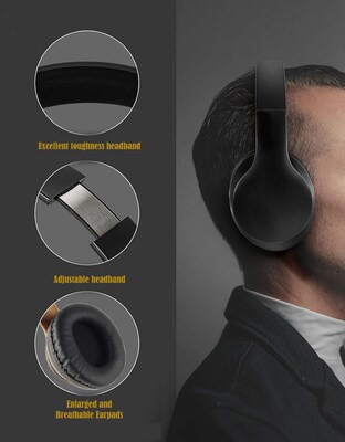 Vangoddy Black Diamond Wireless Bluetooth Headset, Black and Gold (BTK001000)