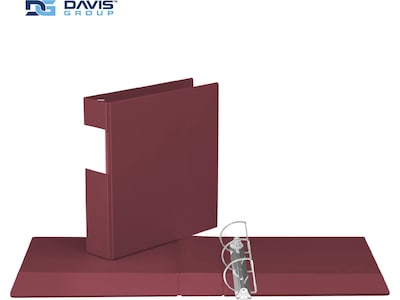 Davis Group Premium Economy 2 3-Ring Non-View Binders, D-Ring, Burgundy, 6/Pack (2304-08-06)