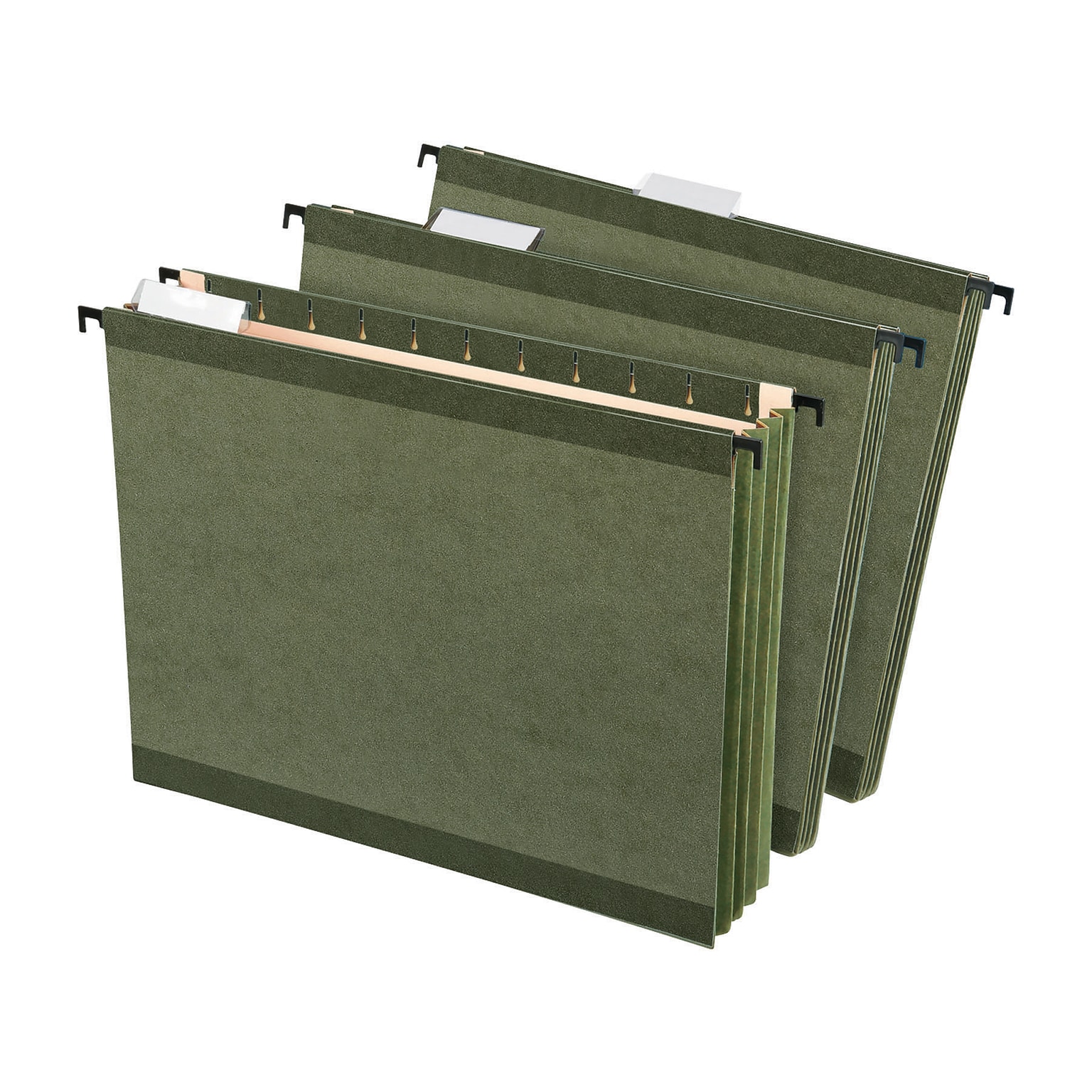 Pendaflex SureHook Premium Reinforced Hanging File Folder, 5-Tab, Letter, Green, 4/Pack (09217)