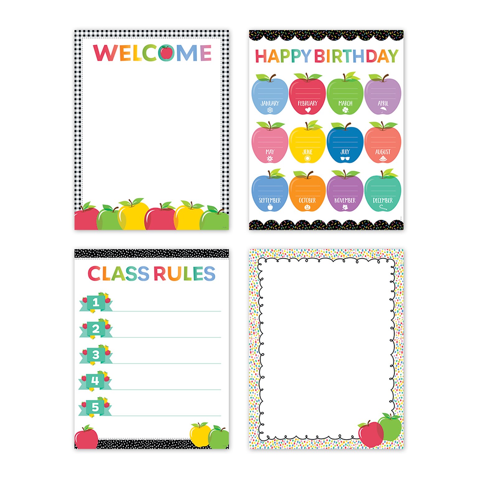Creative Teaching Press Apple Time Classroom Essentials, 17 x 22, 4/Set (CTP11041)