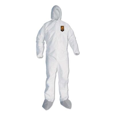 KleenGuard A45 Liquid/Particle Protection Surface Prep/Paint Coveralls, 2X-Large, White, 25/Carton (