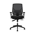 HON Crio High-Back Task Chair, Mesh Back, Adjustable Arms, Adjustable Lumbar, Black Fabric (BSXVL582