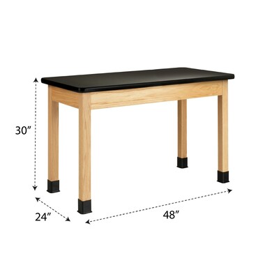 Diversified Woodcrafts Perpetulab Rectangular Science Lab Table, 48 x 24, Oak (P710LBBK30N)