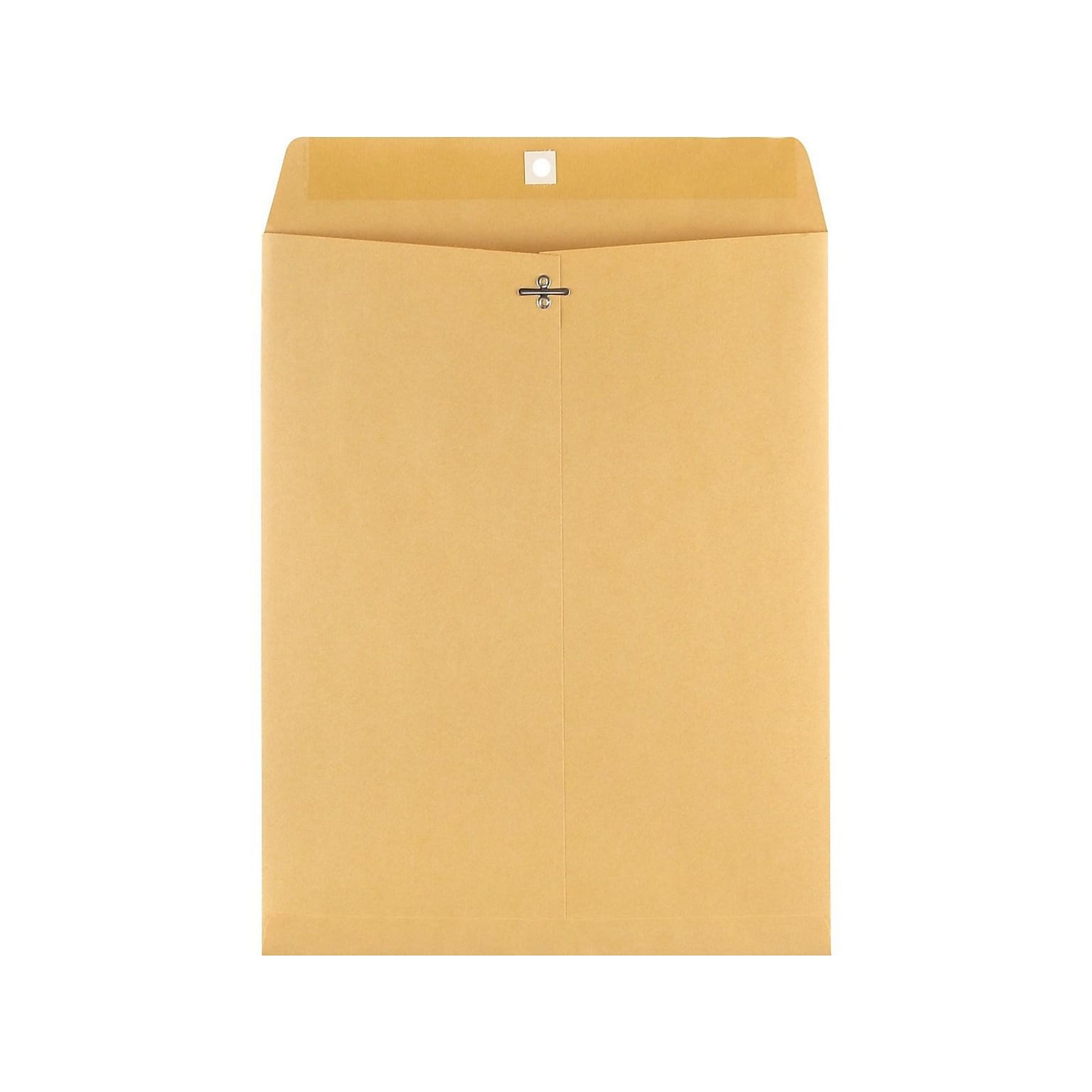 Staples 11.5 x 14.5 Kraft Clasp Catalog Envelopes, Brown, Heavyweight Metal Clasp & Gummed Seal, 100/Box