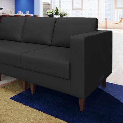 Flash Furniture Hercules Artemis LeatherSoft Right Arm Reception Chair, Black (ZB8921CRABLK)