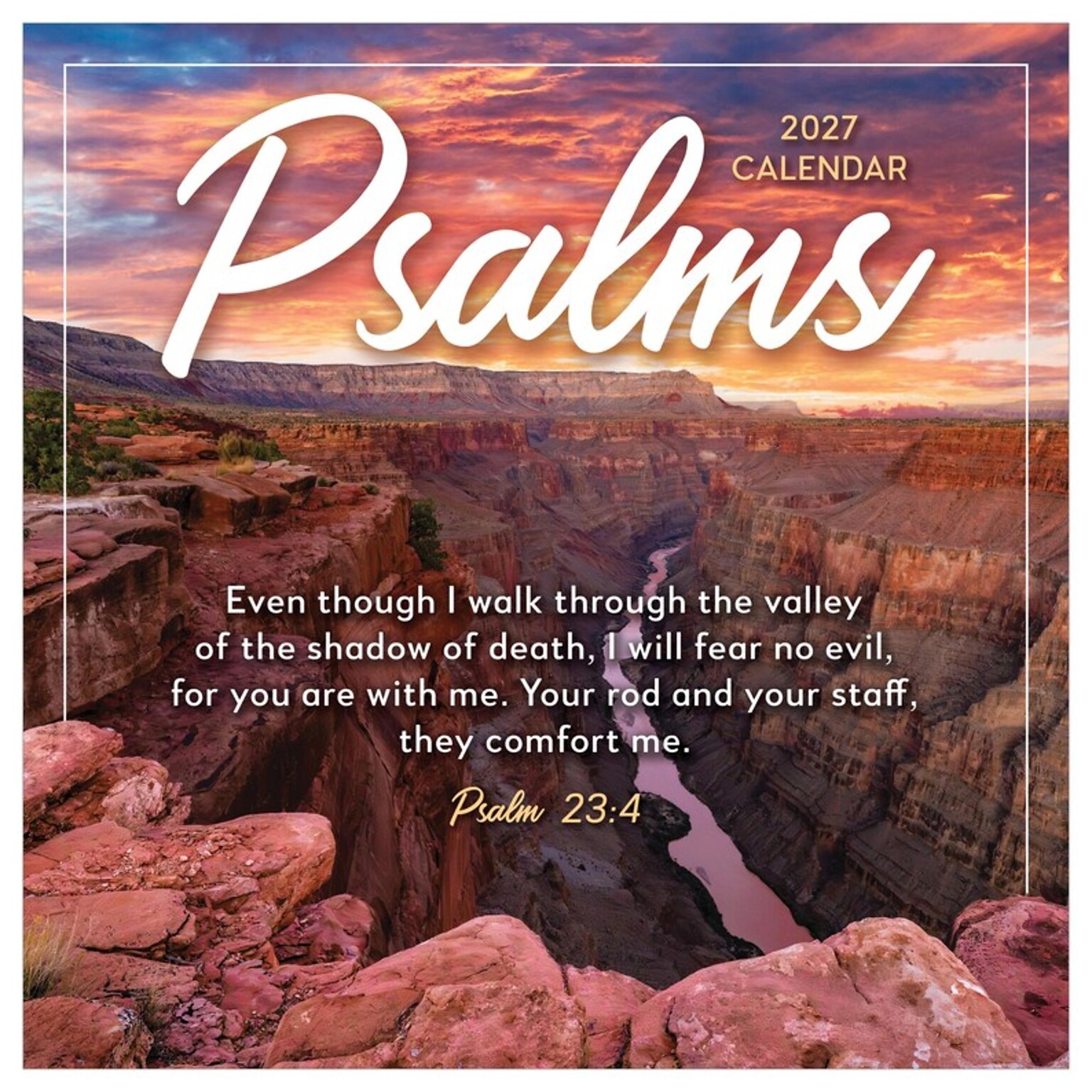 2027 TF Publishing Psalms 12 x 12 Monthly Wall Calendar, Multicolored (27-1024)