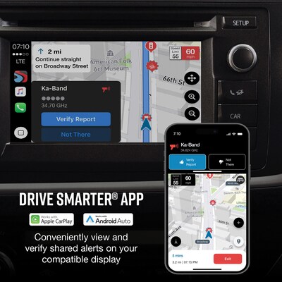 Cobra RAD 700i Premium Detection Radar/Laser Detector with Bluetooth, Black (0180012-1)