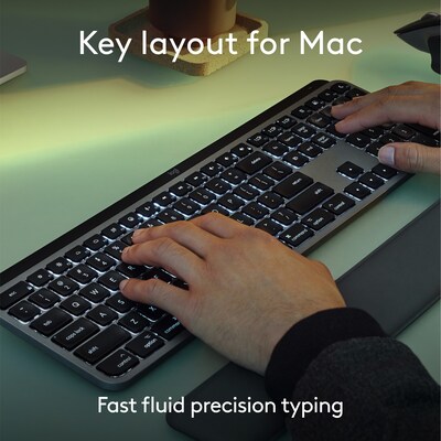 Logitech MX Keys S for Mac Wireless Keyboard, Space Gray (920-011621)